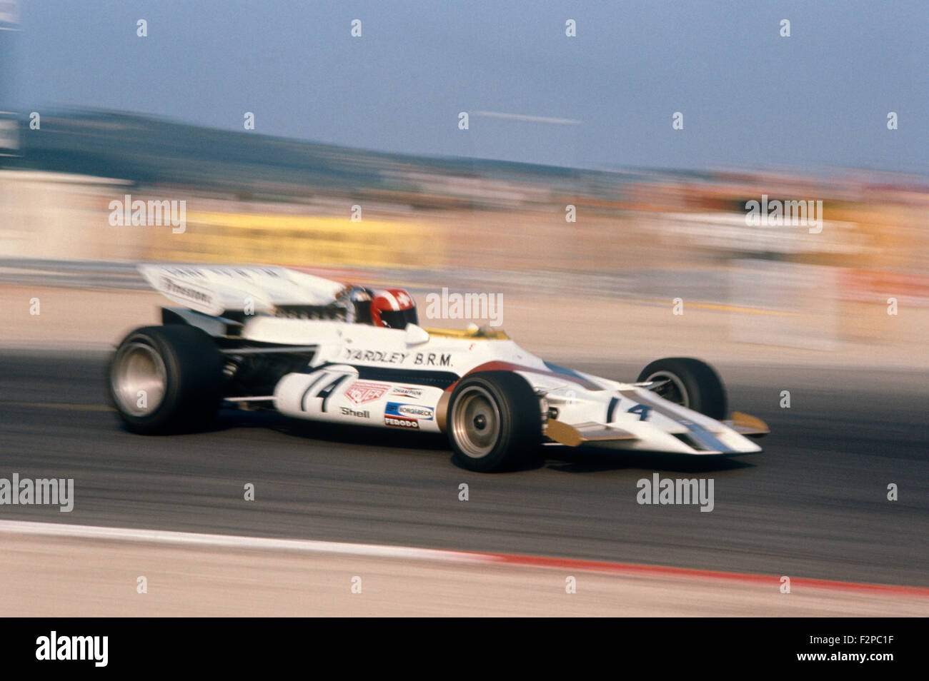 Pedro Rodriguez in his BRM 1971 Stock Photo