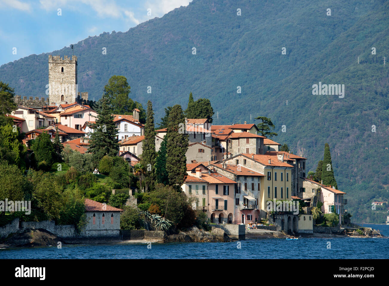 Santa Maria Rezzonico Lake Como Lombardy Italy Stock Photo