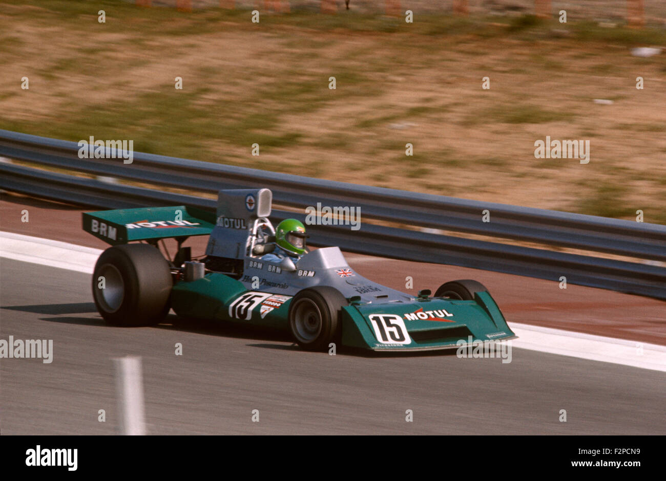 Henri Pescarolo in his BRM 1974 Stock Photo