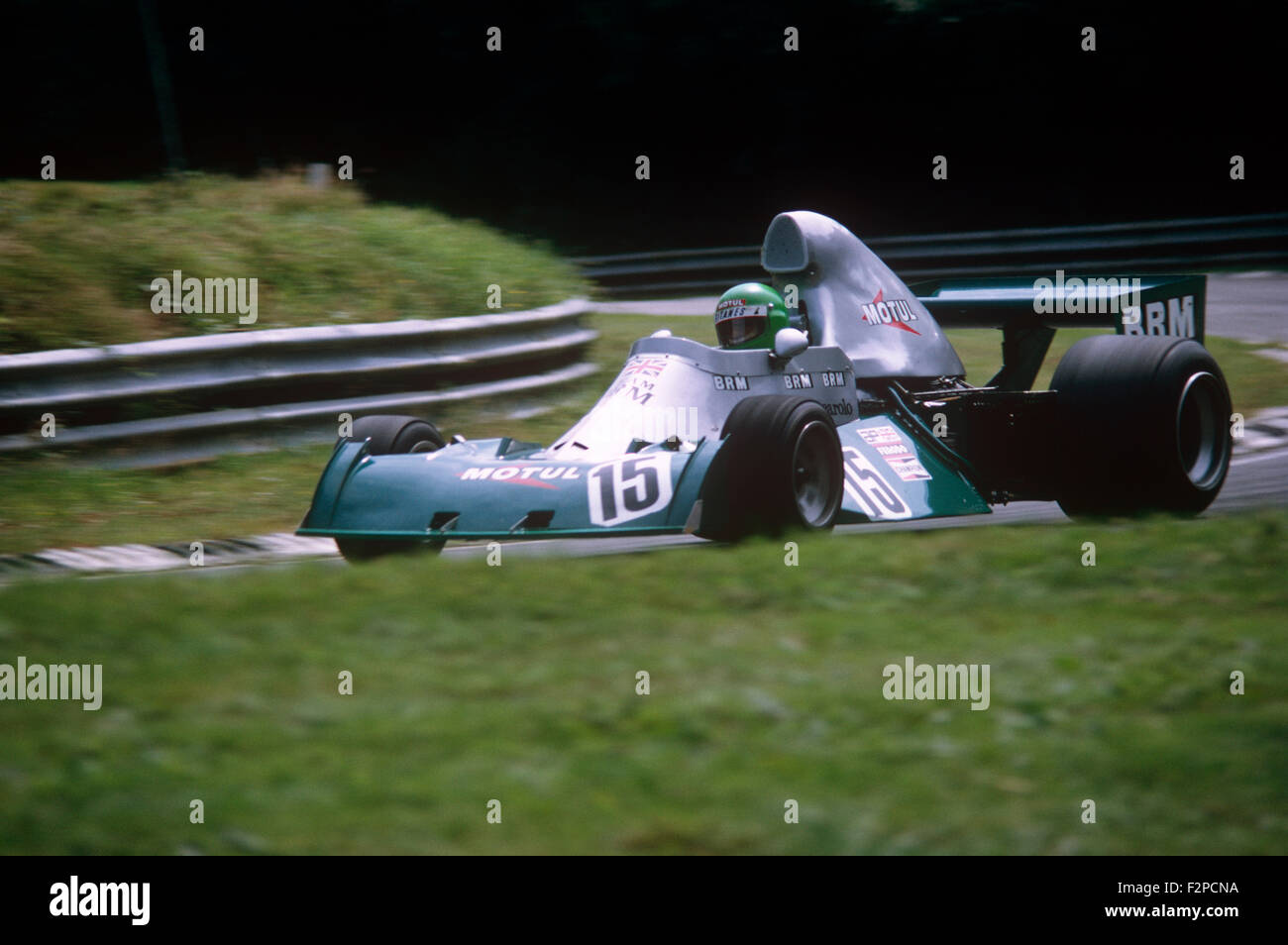 Henri Pescarolo in his BRM 1974 Stock Photo