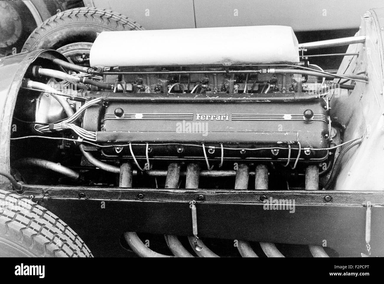 1951 Ferrari 375 engine Stock Photo