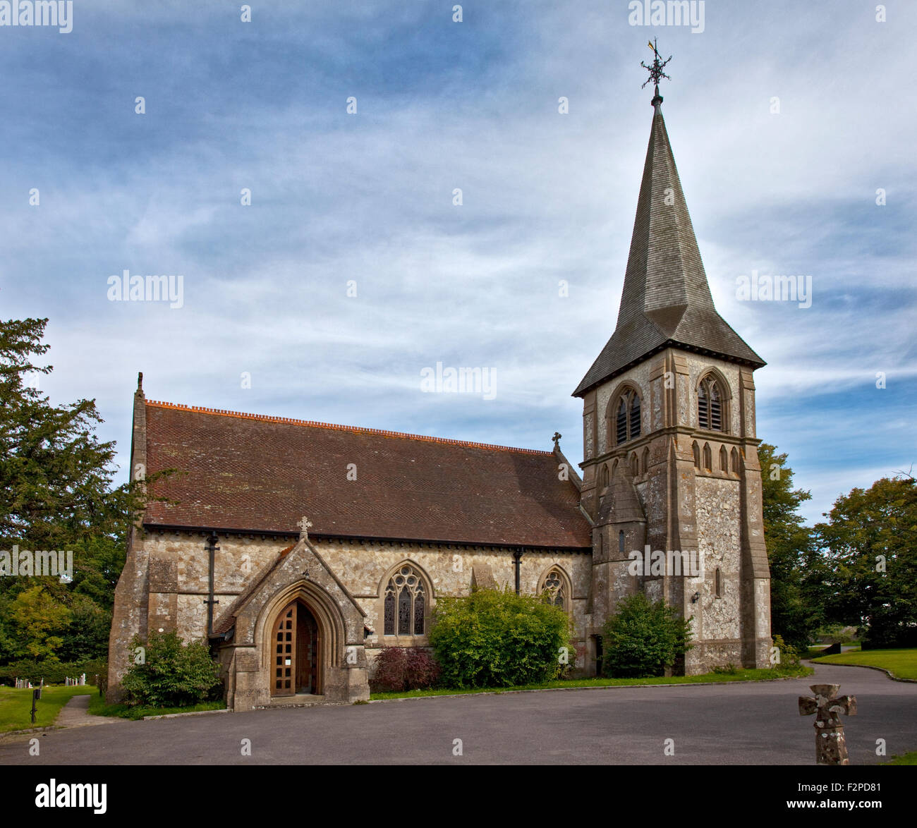 St John the Baptist Church, Greatham, Hampshire, England Stock Photo