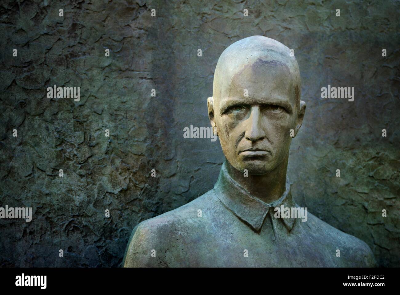 Helsinki, Finland. Statue portrait of Finnish socialist poet author Arvid Morne by sculptor Viktor Jansson in Kaivopuisto Park Stock Photo