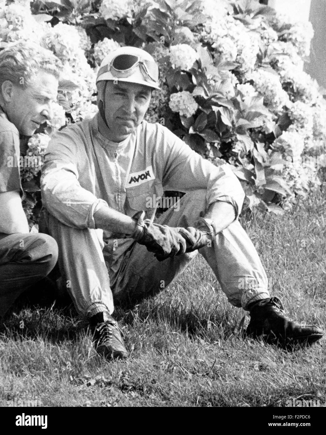 Roy Salvadori and John Coombs at Goodwood 1950s Stock Photo