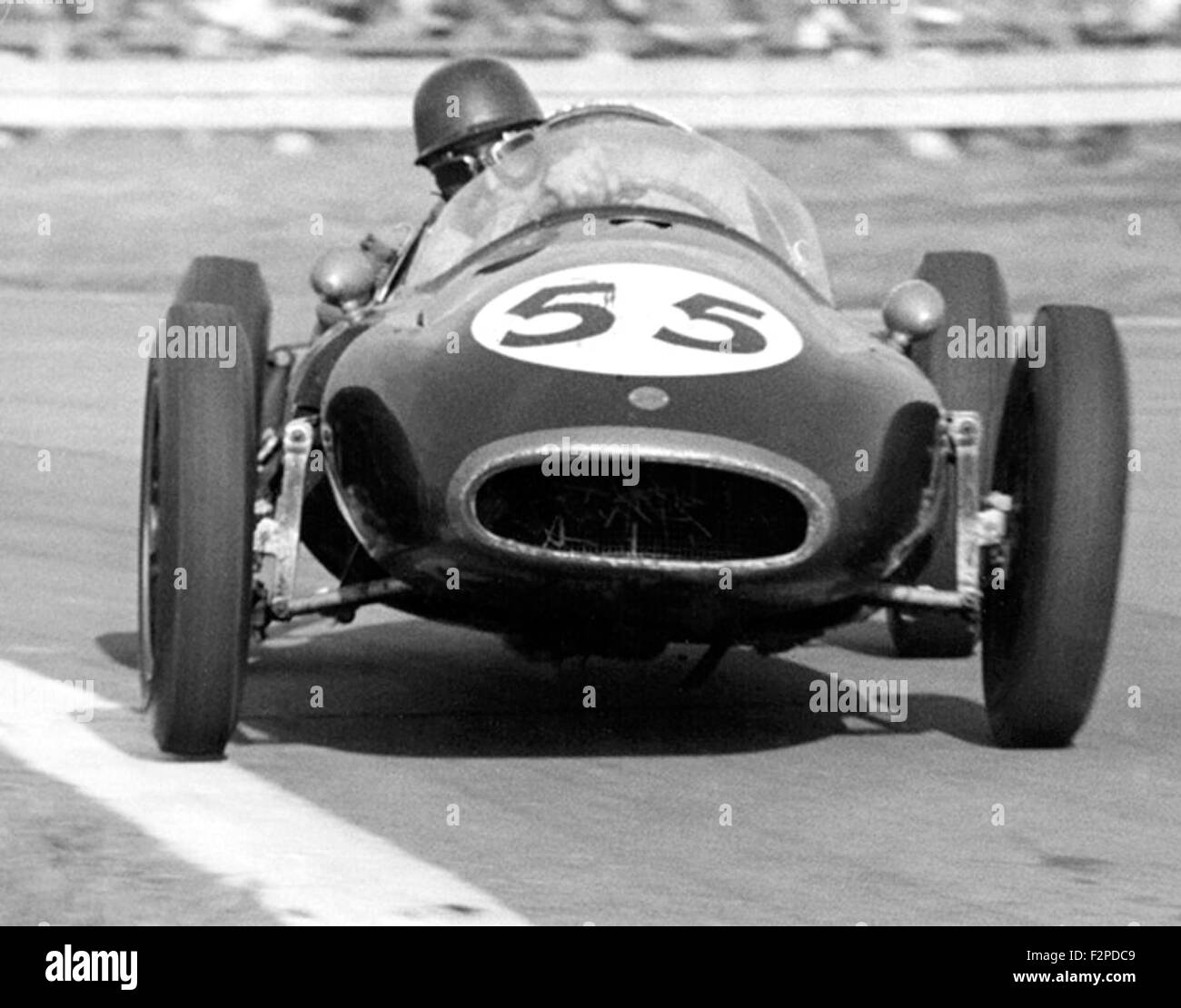 Jack Brabham in his Cooper-Climax at Goodwood 1957 Stock Photo