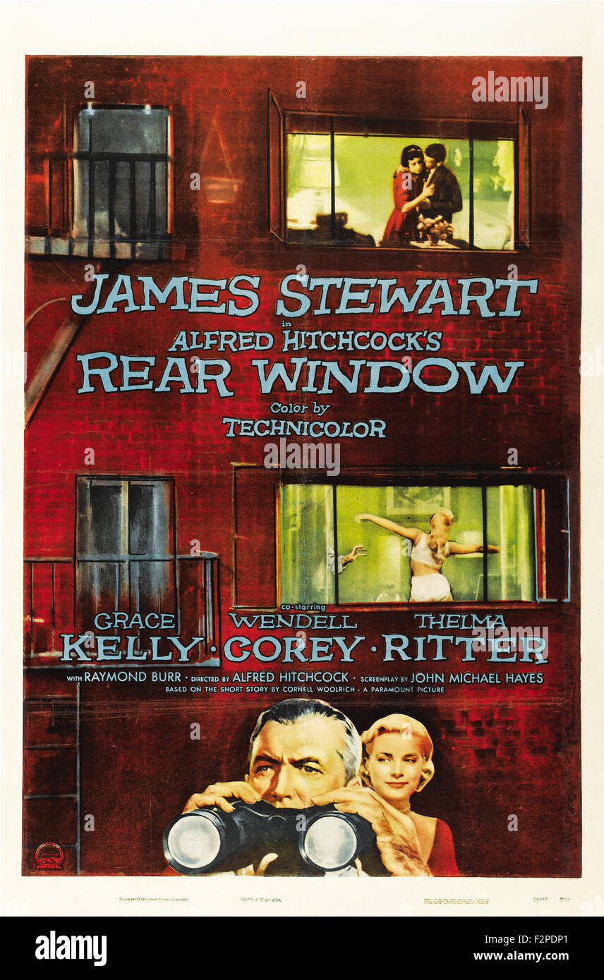 Rear Window - Movie Poster Stock Photo - Alamy
