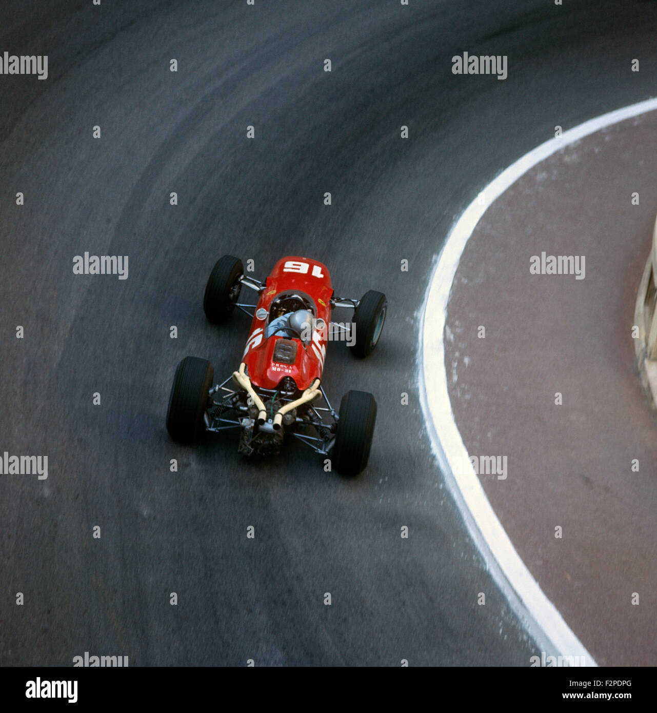 Lorenzo Bandini in a Ferrari 246 finished 2nd in the Monaco GP 22 May 1966 Stock Photo
