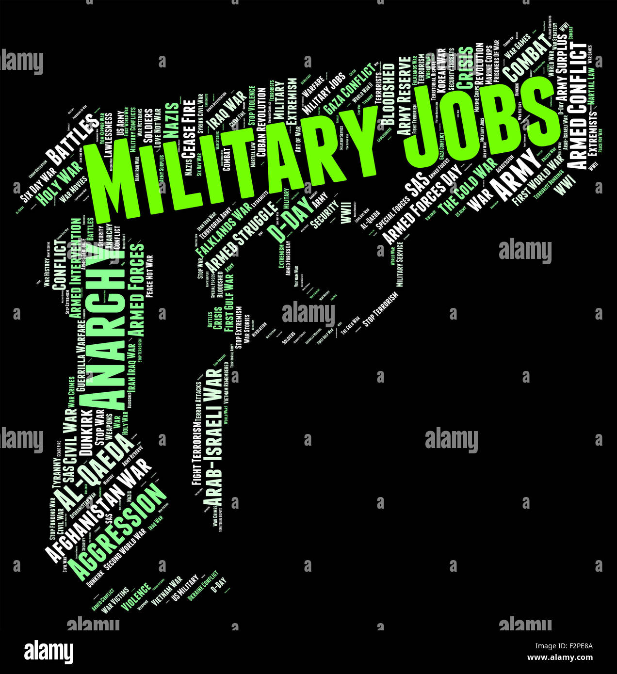 Military Jobs Meaning Armed Forces And Word Stock Photo Alamy