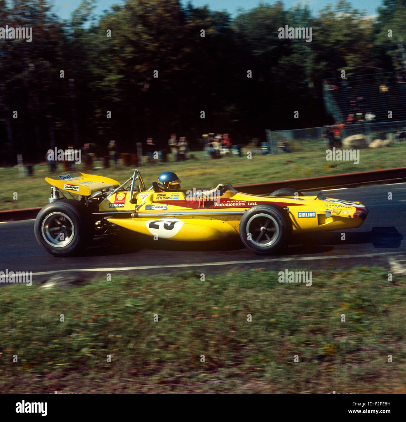Ronnie Peterson in a March Cosworth 701 at the US GP Watkins Glen 4 October1970 Stock Photo