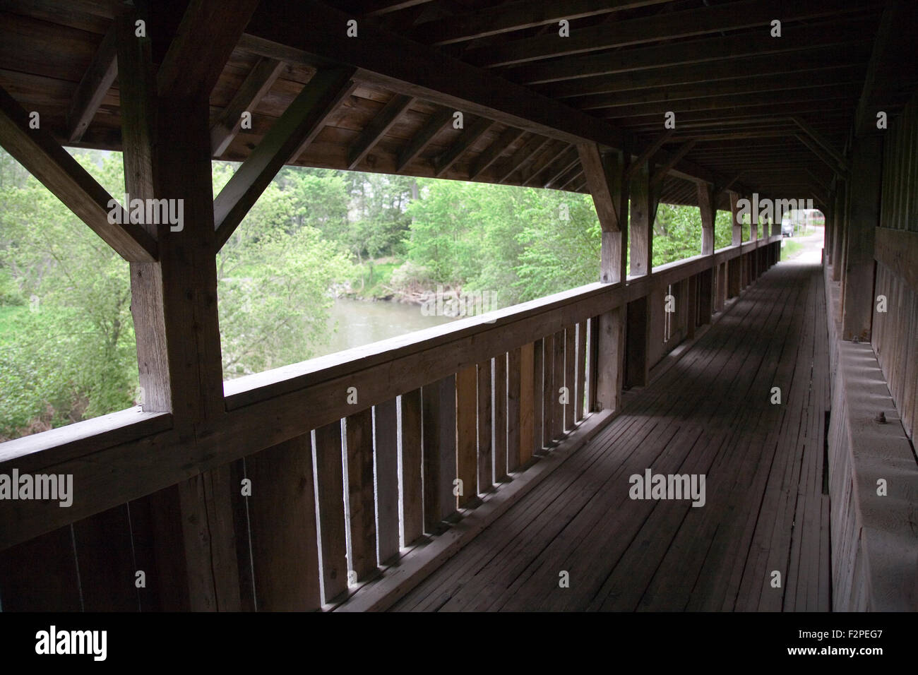 Covered bridge in Stowe, Vermont, USA Stock Photo