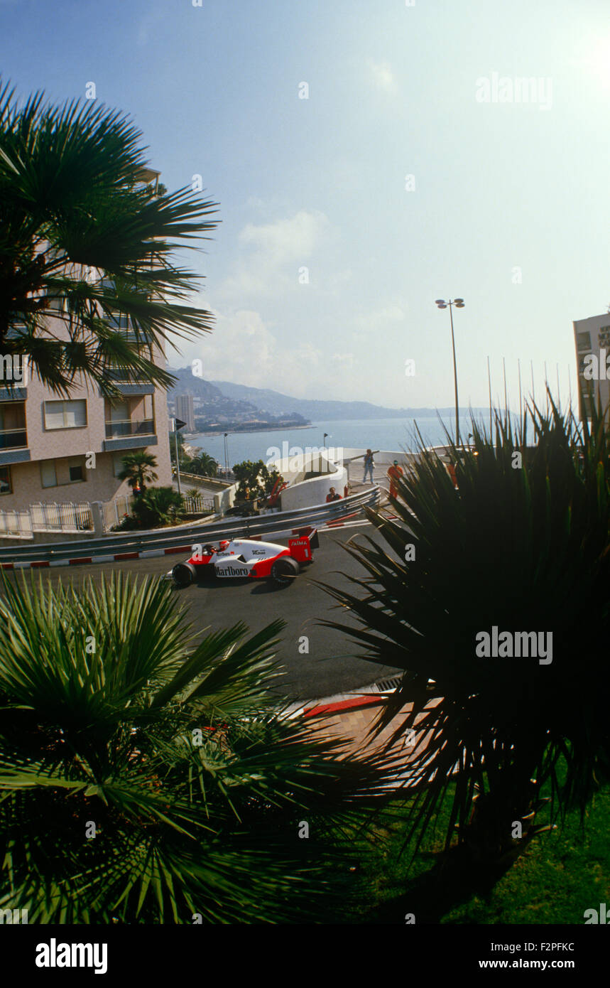 Niki Lauda at Monaco GP in Monte Carlo 1987 Stock Photo