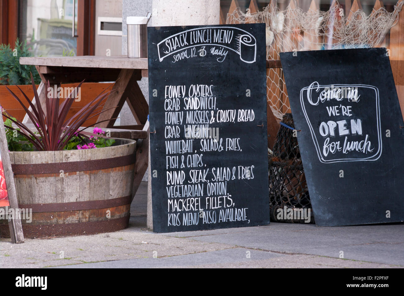 Lunch Menu Chalk Board Stock Photo