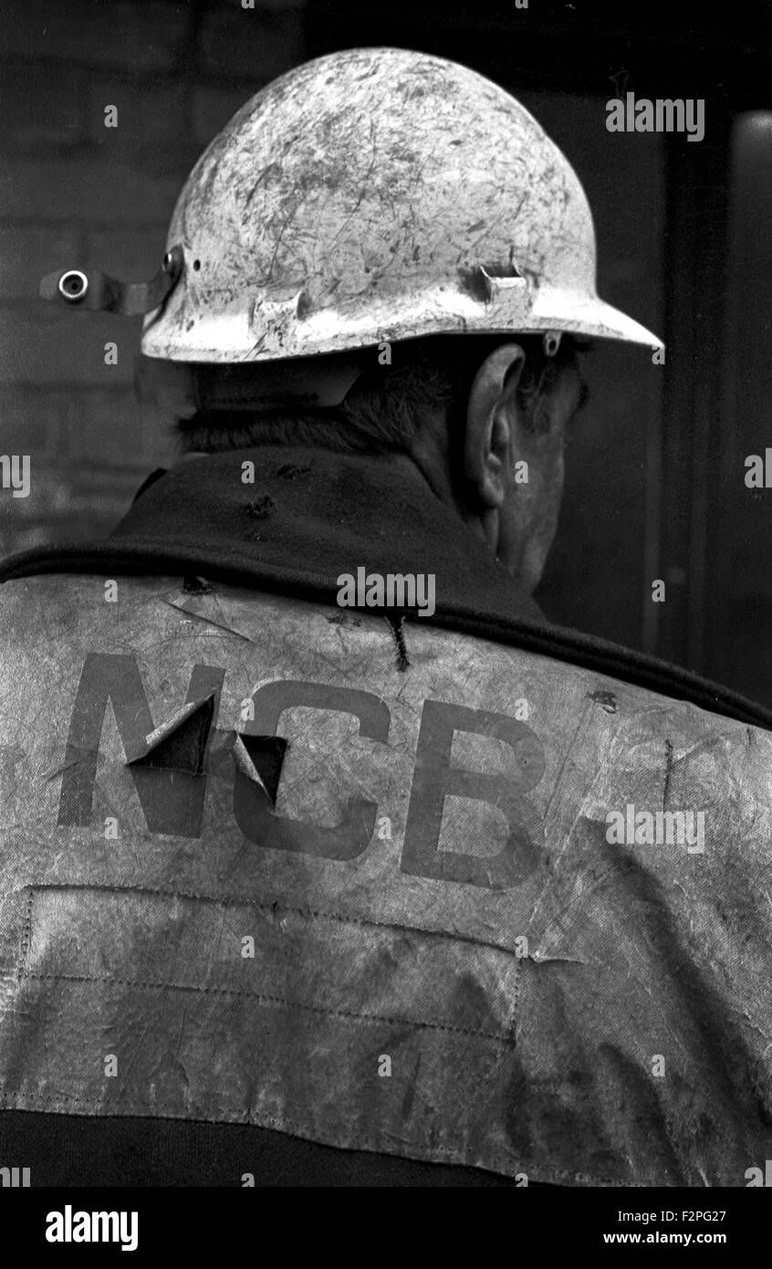 Coal miner after finishing his shift underground in a south Wales