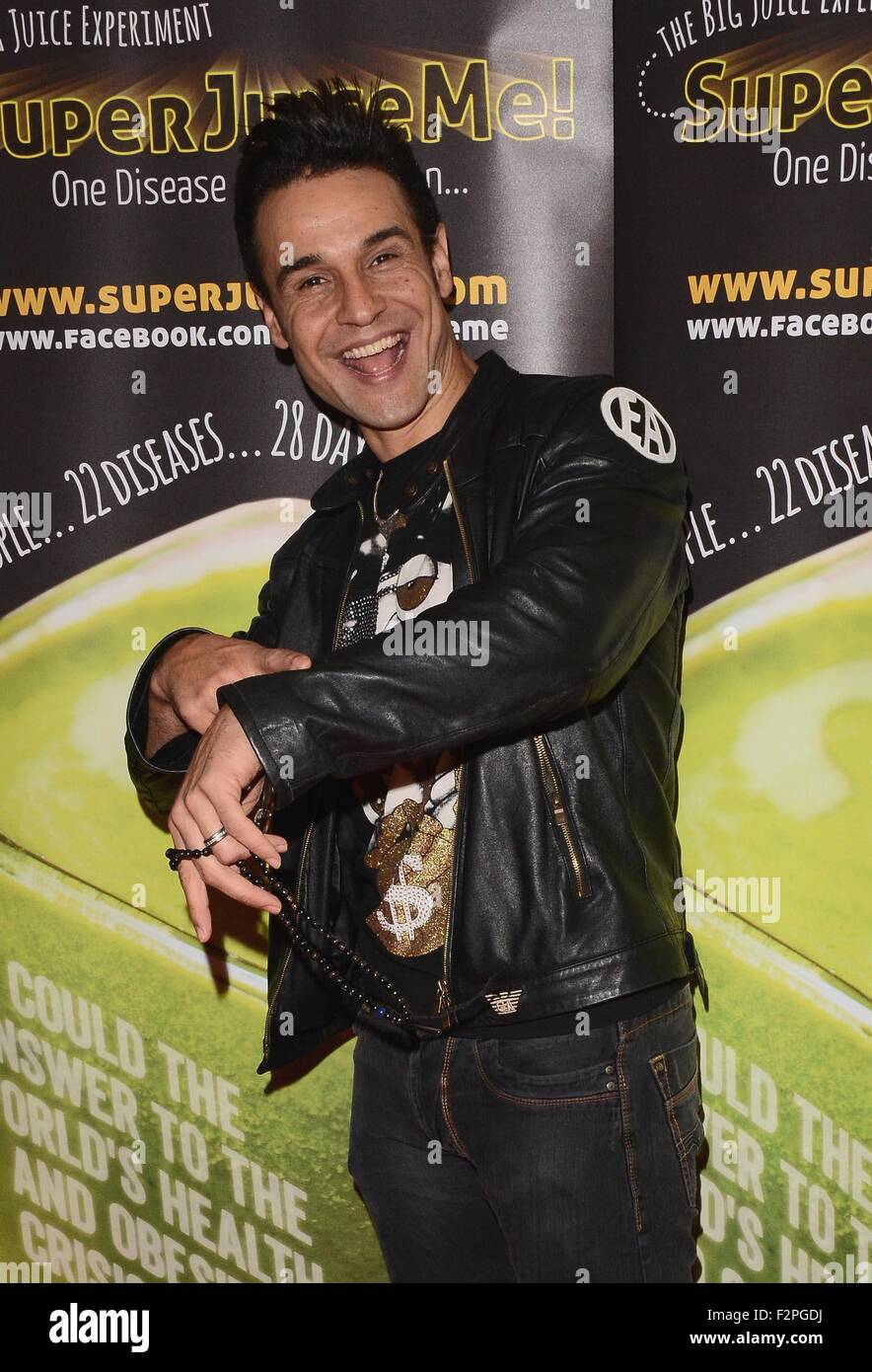 London, UK. 260414.Chico Slimani at the &lsquo;Super Juice Me!&rsquo; UK film