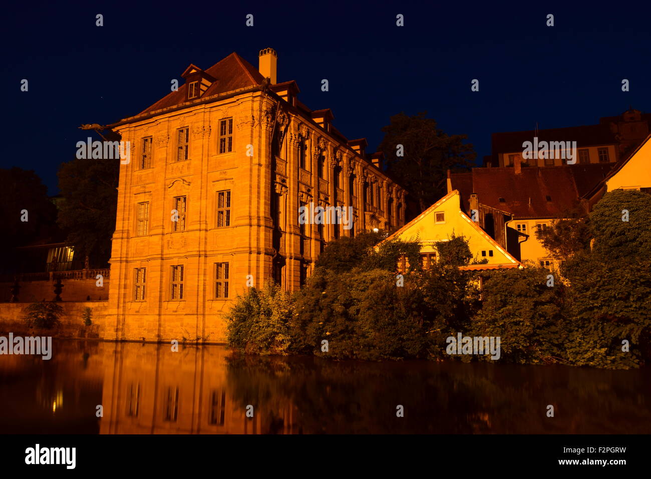 Water castle Villa Concordia (18th century) in Bamberg, Germany Stock