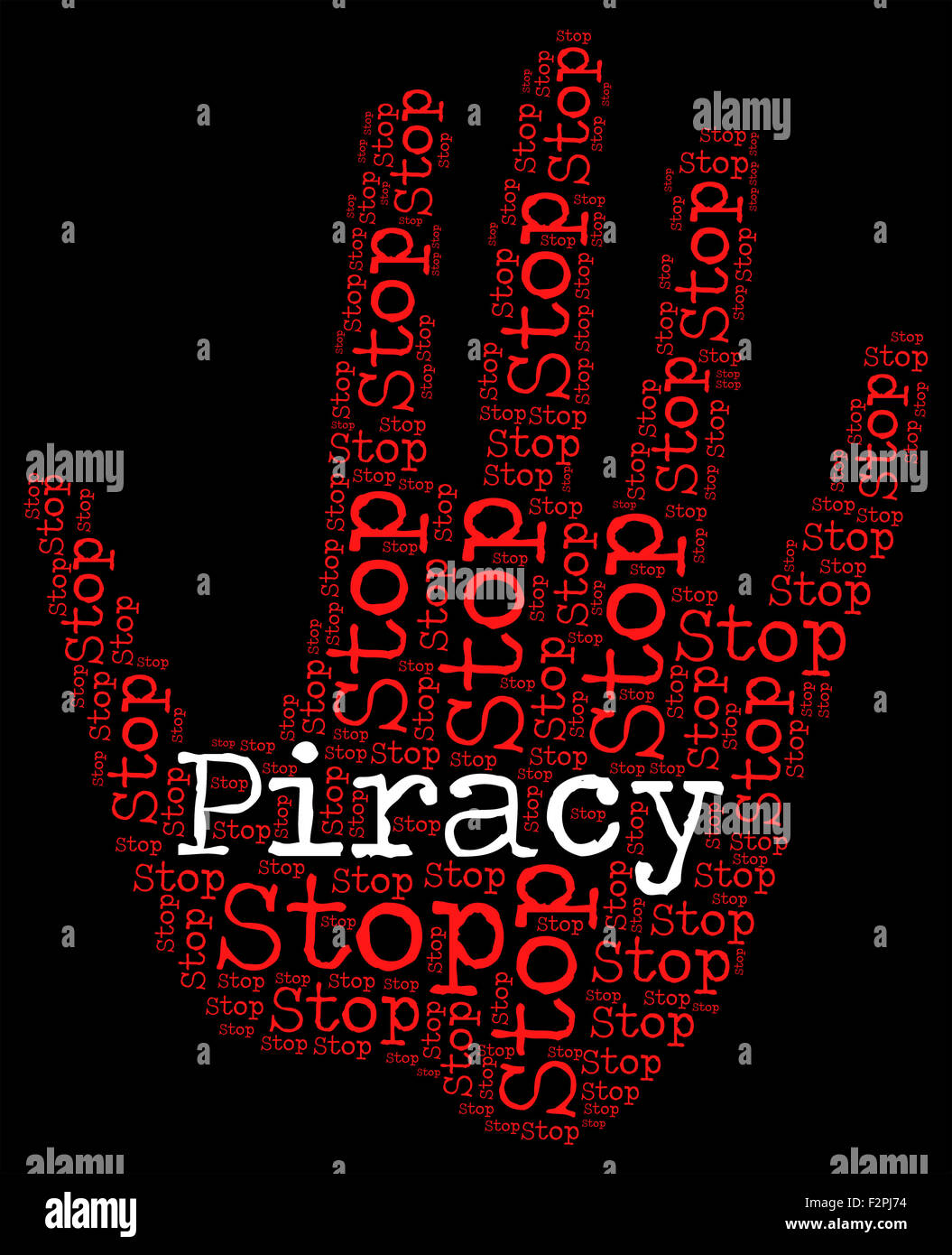 Stop Piracy Meaning Warning Sign And Forbidden Stock Photo Alamy