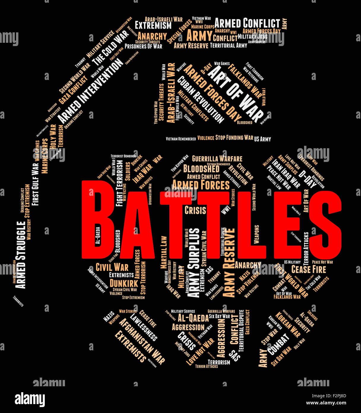 Battles Word Representing Military Action And Fighting Stock Photo Alamy