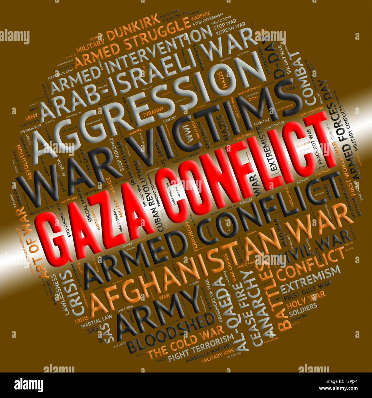 Gaza Conflict Meaning Armed Conflicts And Fighting Stock Photo