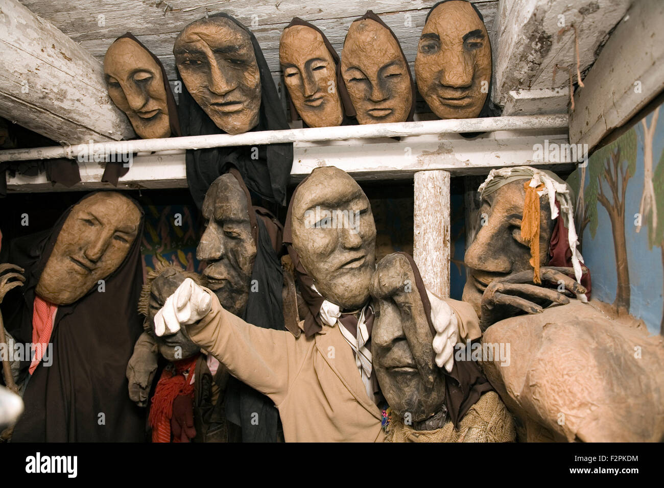 Puppets at the Bread and Puppet Museum, near Glover, Vermont, USA Stock Photo