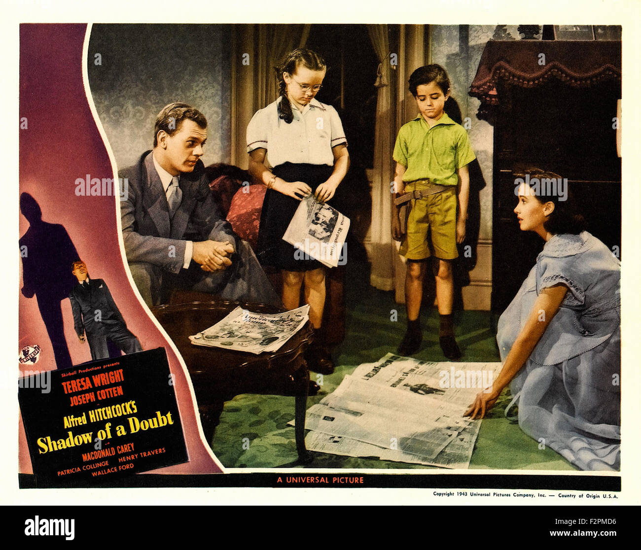 Shadow of a Doubt - Movie Poster Stock Photo - Alamy