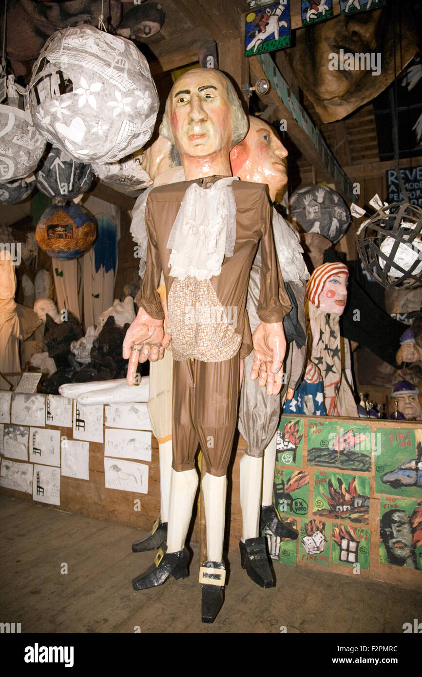 Puppets at the Bread and Puppet Museum, near Glover, Vermont, USA Stock Photo