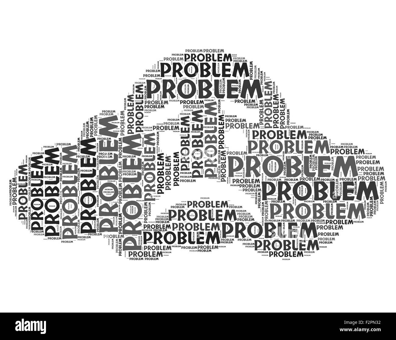 Problem Word Showing Plight Dilemma And Drawback Stock Photo