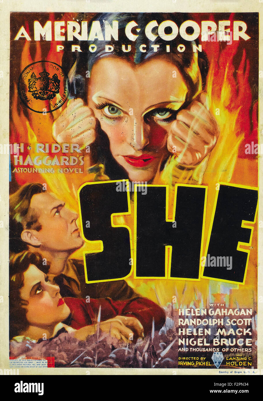 She (1935) - Movie Poster Stock Photo