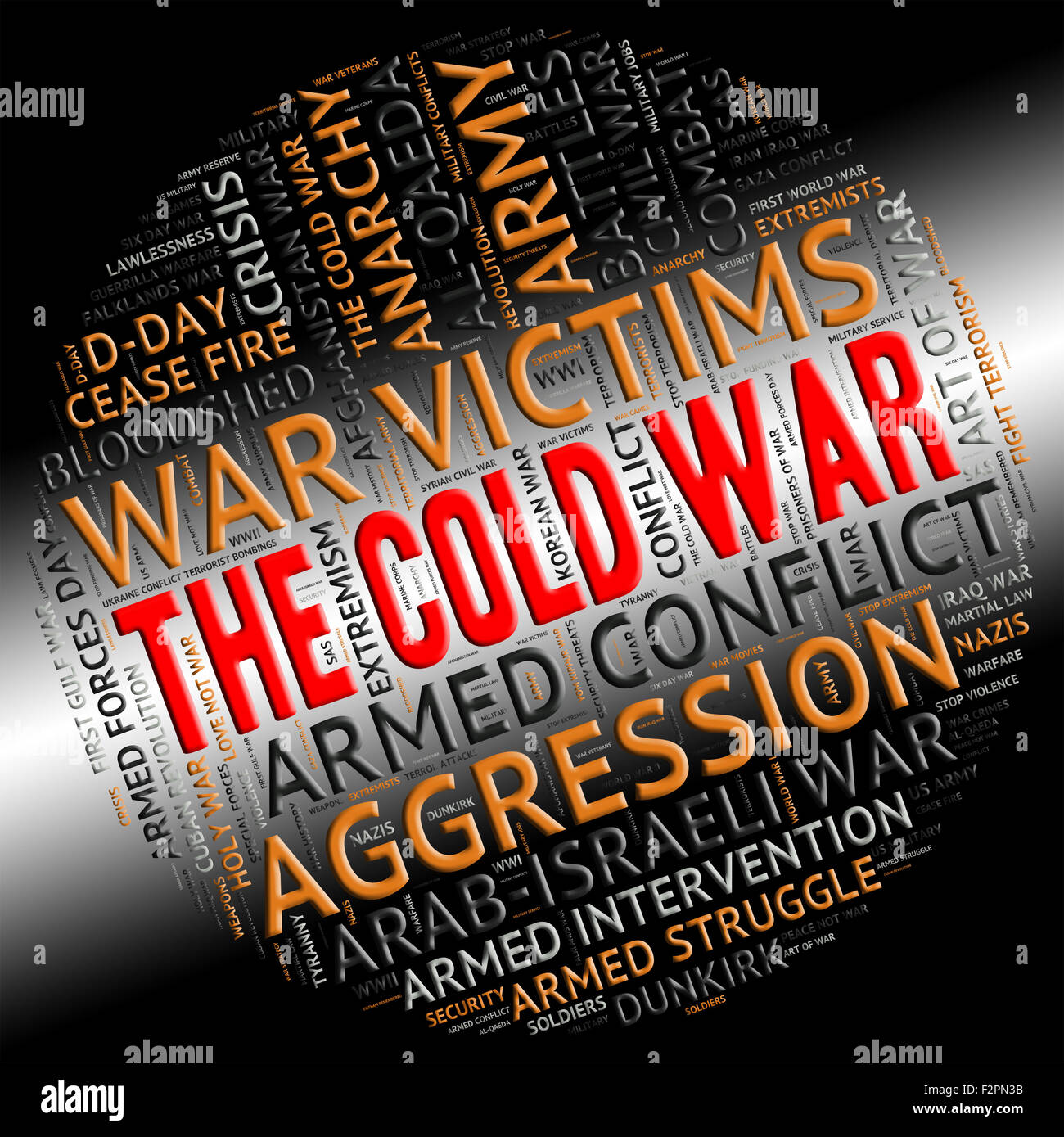 The Cold War Showing East West And Clash Stock Photo
