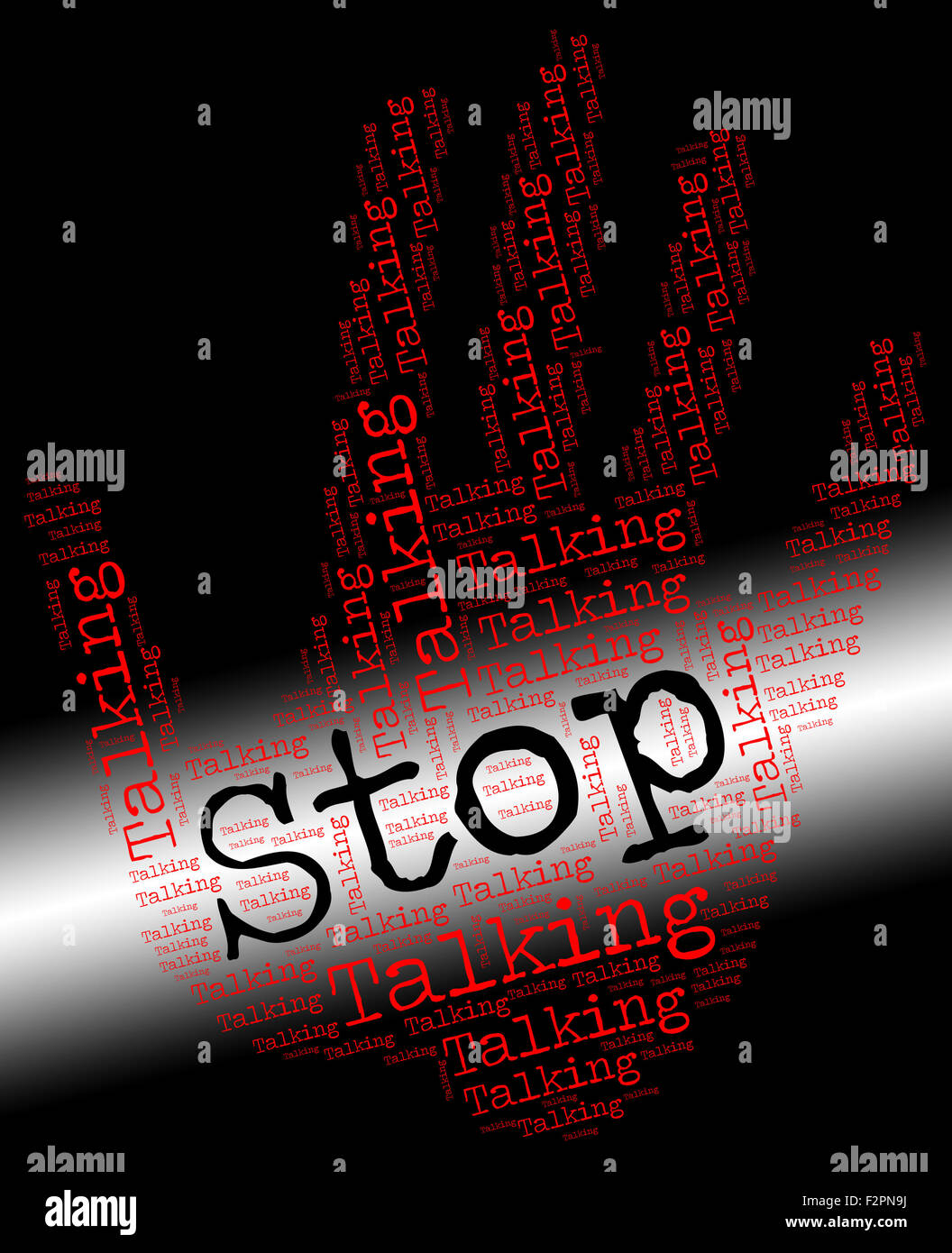 Stop Talking Representing Give Voice And No Stock Photo