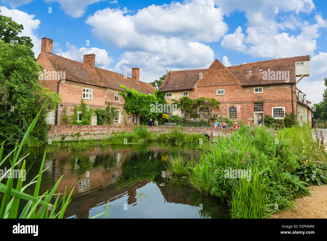 Flatford Mill, location for some of Constable’s paintings including the Hay Wain, East Bergholt, Dedham Vale, Essex, England, UK Stock Photo
