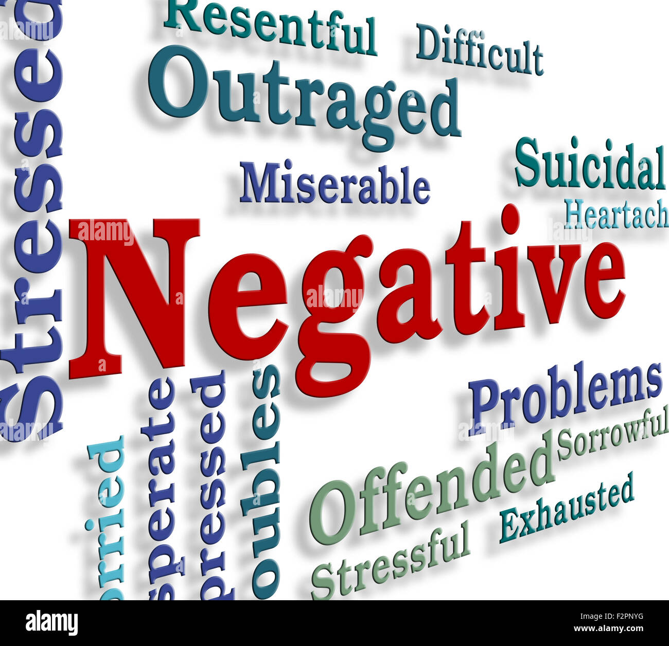 Negative Word Indicating Words Anti And Text Stock Photo Alamy
