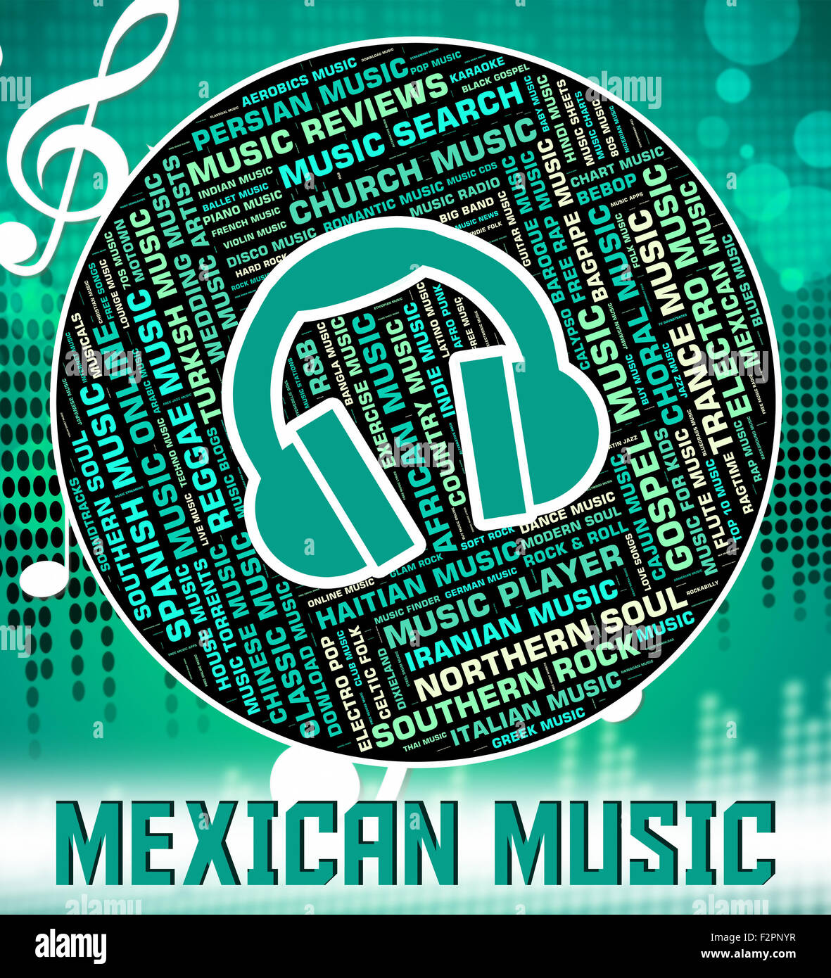 Mexican Music Representing Sound Track And Harmony Stock Photo Alamy