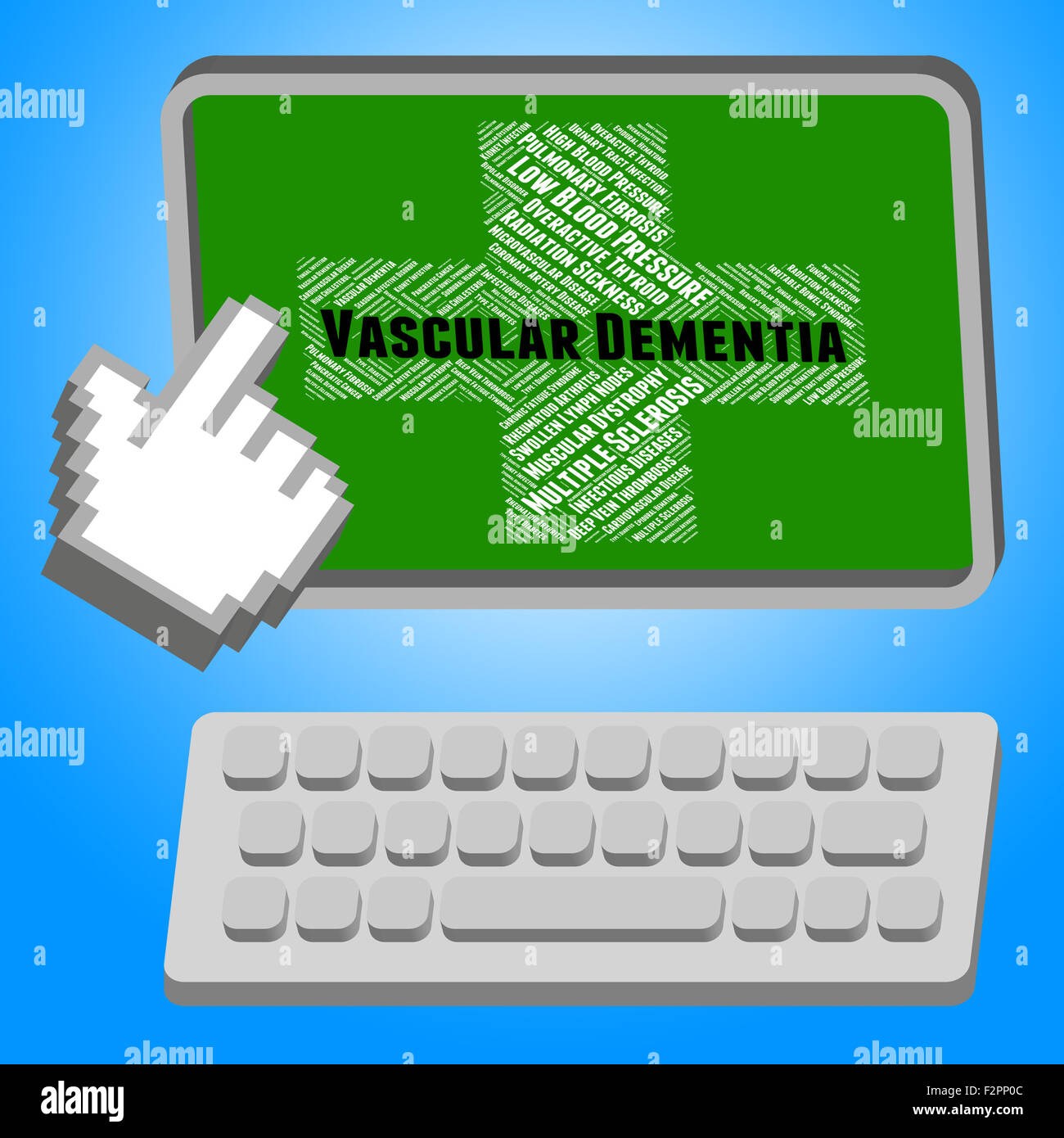 Vascular Dementia Showing Alzheimer's Disease And Advertisement Stock
