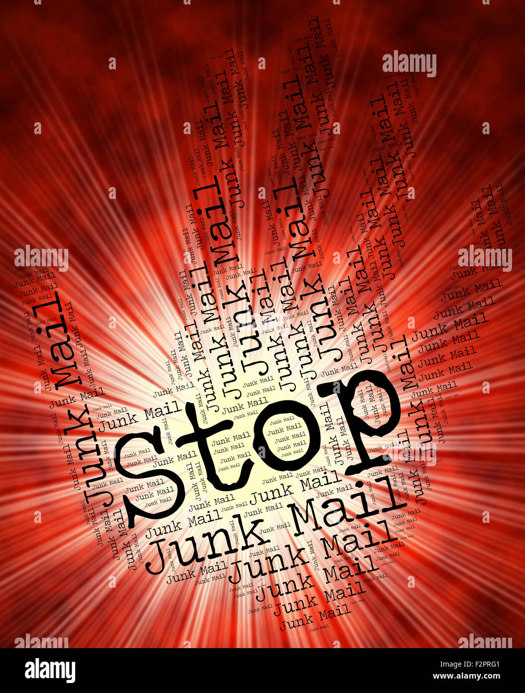 Stop Junk Mail Indicating Warning Sign And Danger Stock Photo