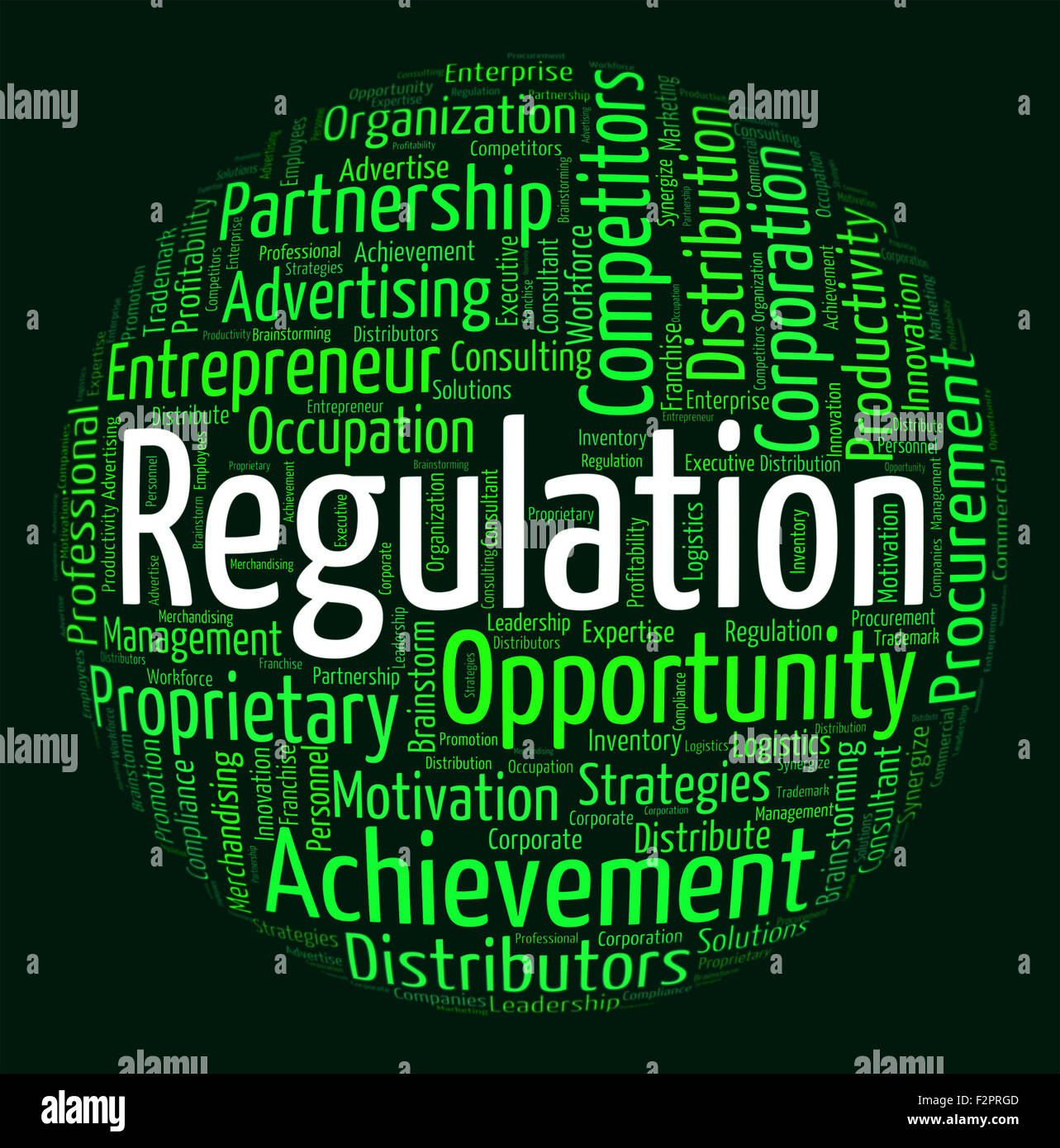 Regulation Word Representing Procedure Statute And Regulated Stock