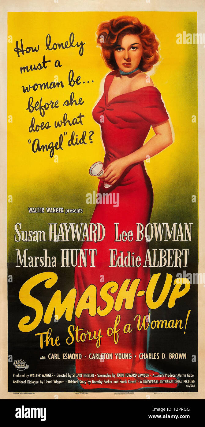 Smash Up, The Story of a Woman - Movie Poster Stock Photo