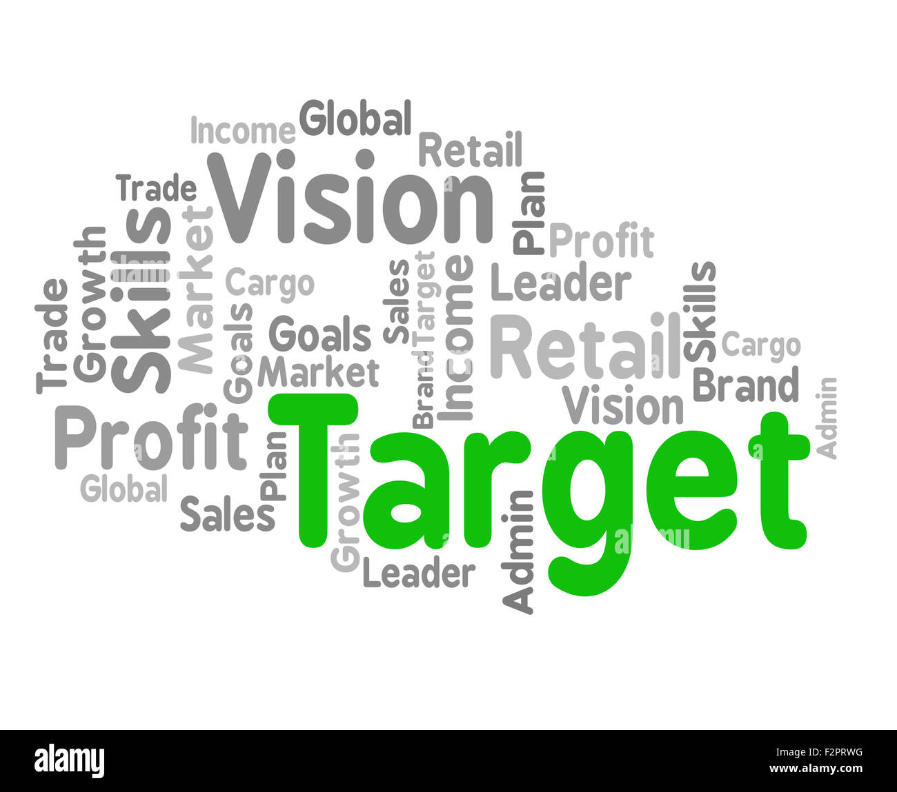 Target Word Representing Desired Result And End Stock Photo
