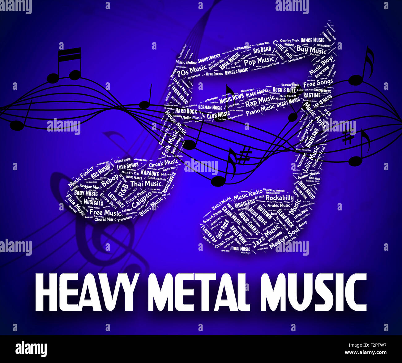 Heavy Metal Music Representing Led Zeppelin And Rock Stock Photo