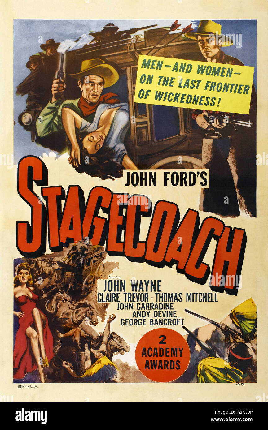 Stagecoach (1939) - Movie Poster Stock Photo - Alamy