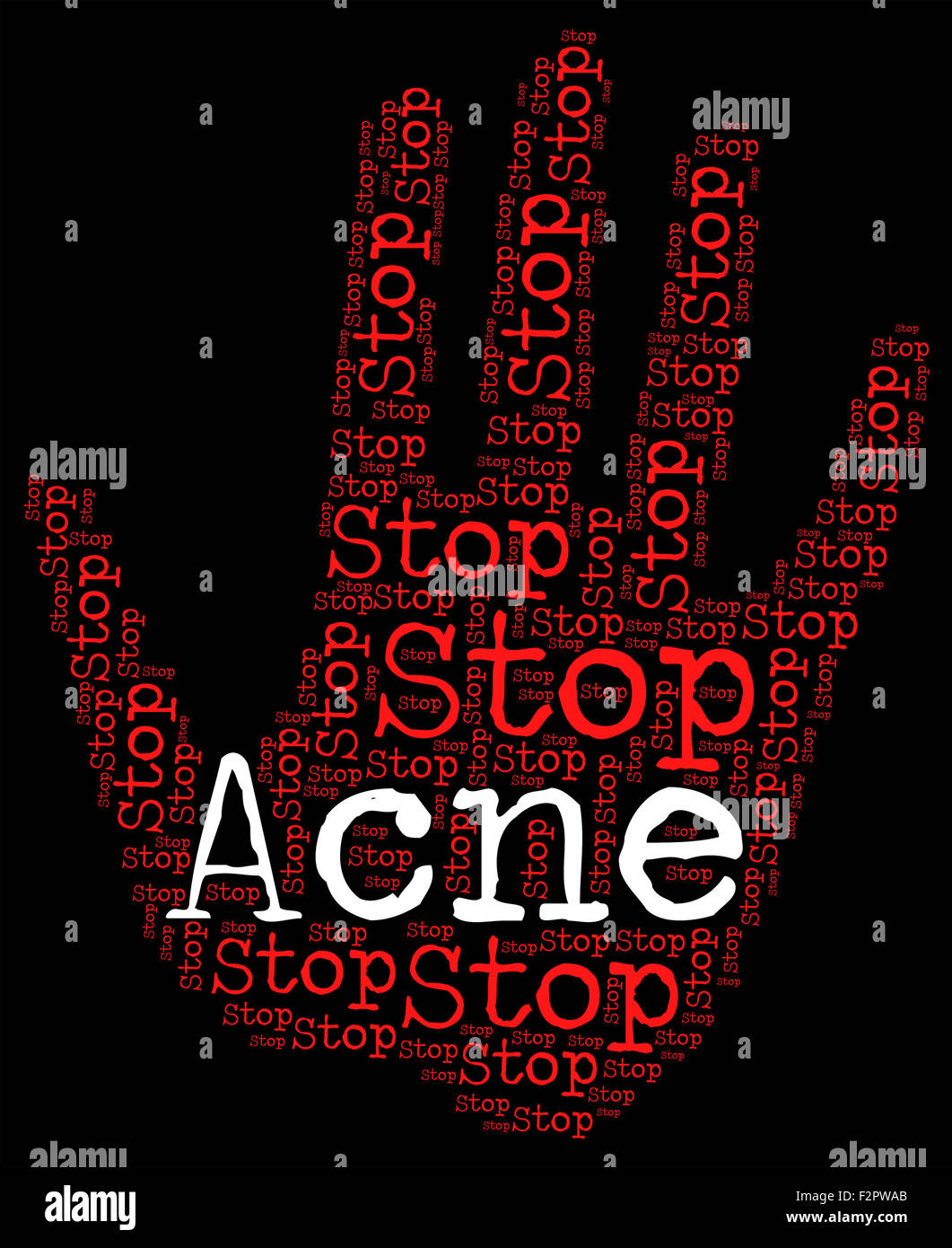Stop Acne Representing Warning Sign And Rosacea Stock Photo