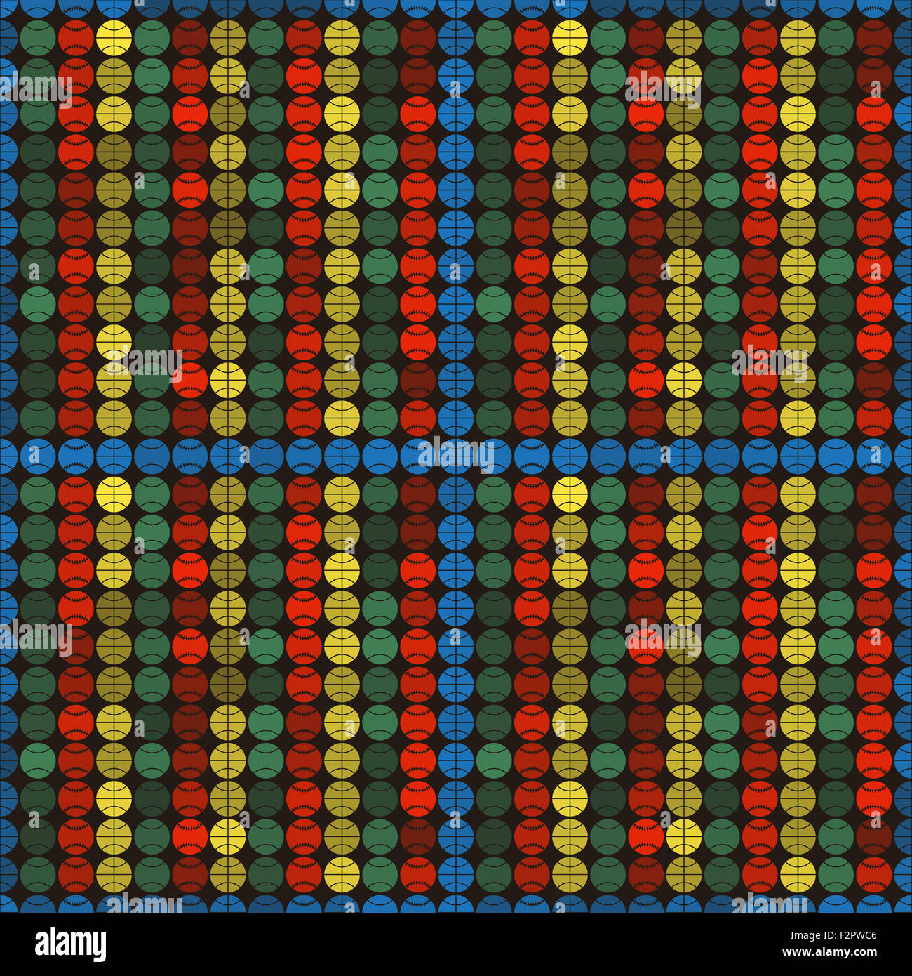 Vector seamless pattern with sport balls - abstract background Stock ...