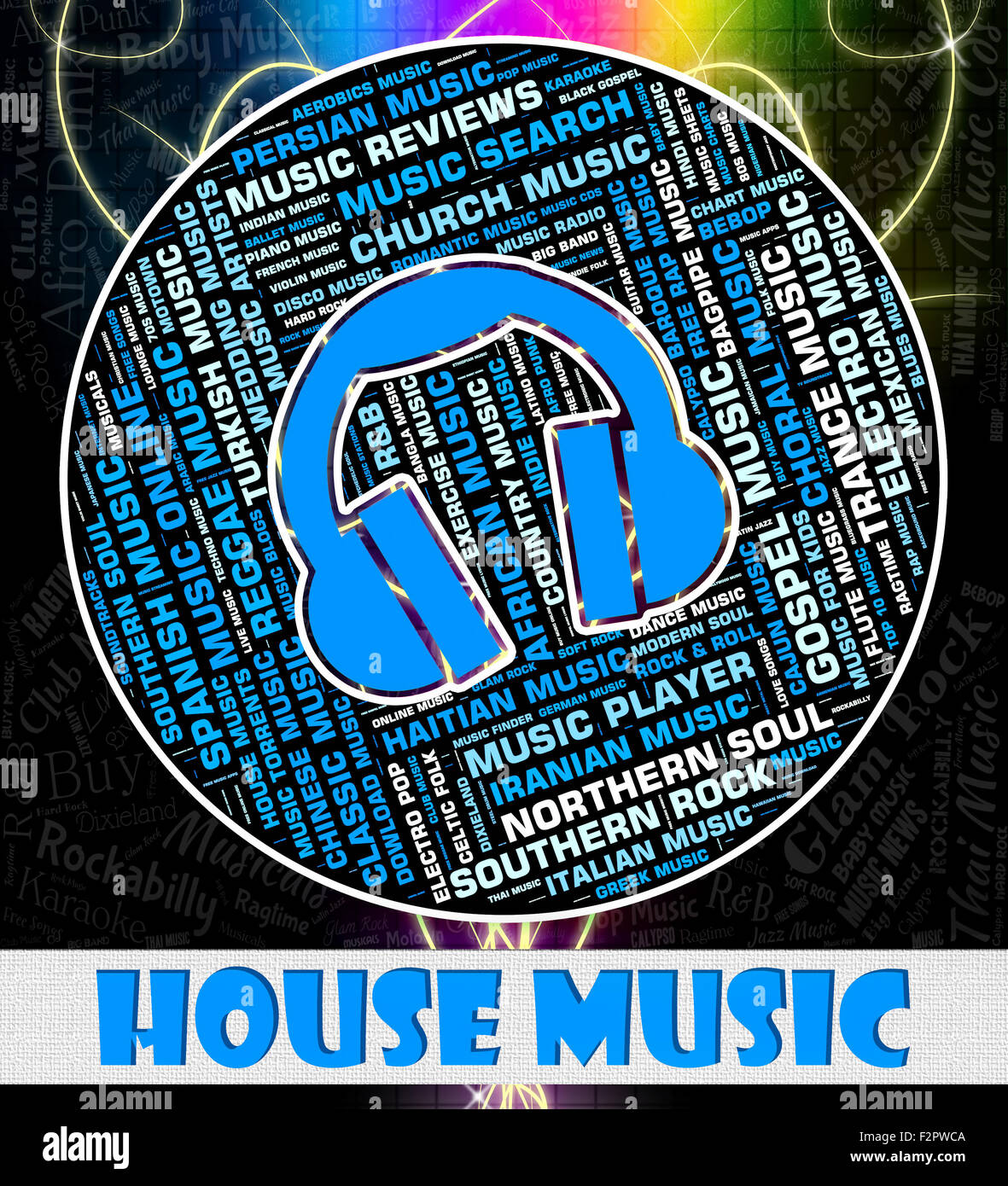 House Music Showing Acoustic Melody And Sound Stock Photo - Alamy