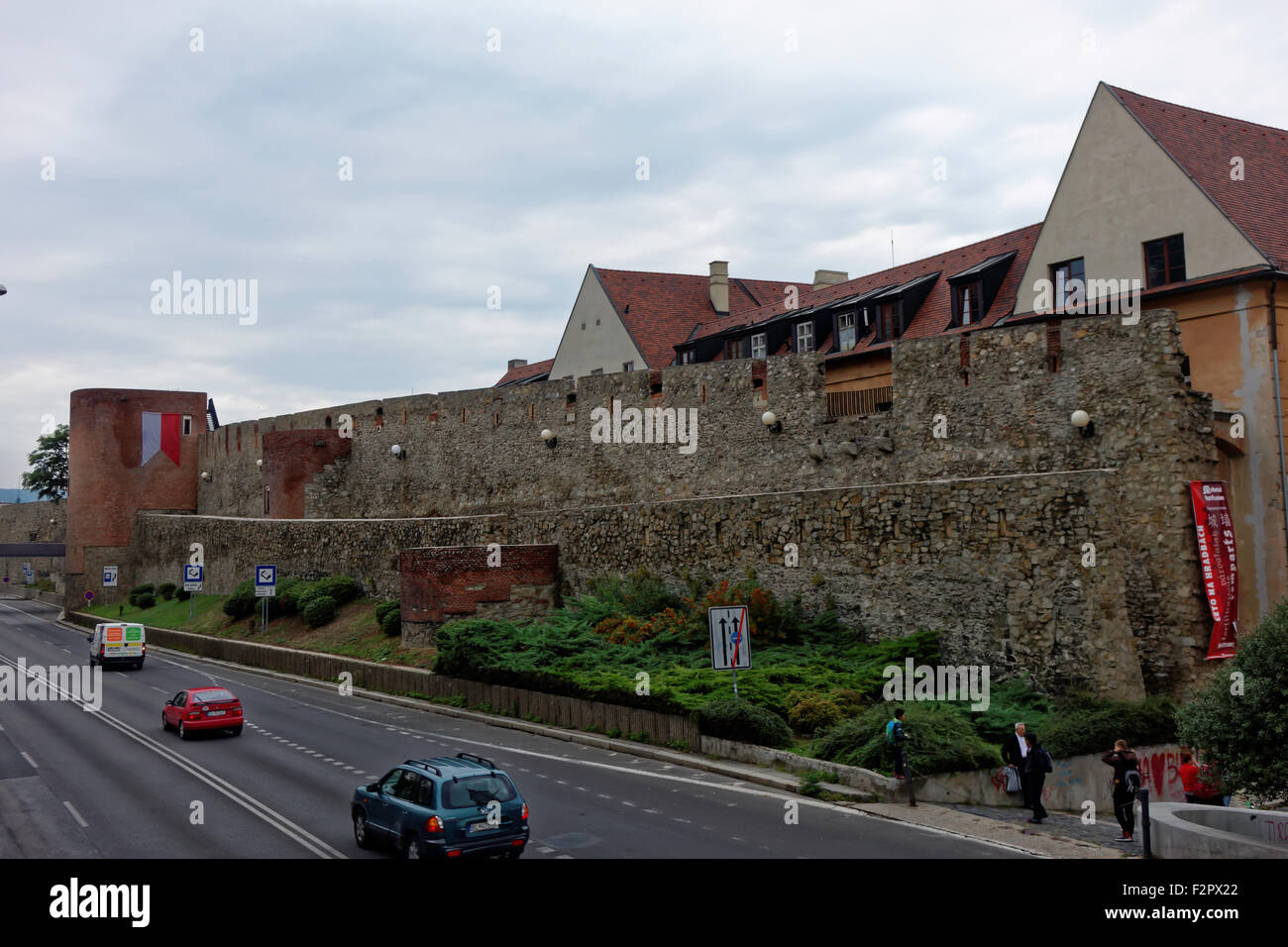 Old city Walls Bratislava Stock Photo