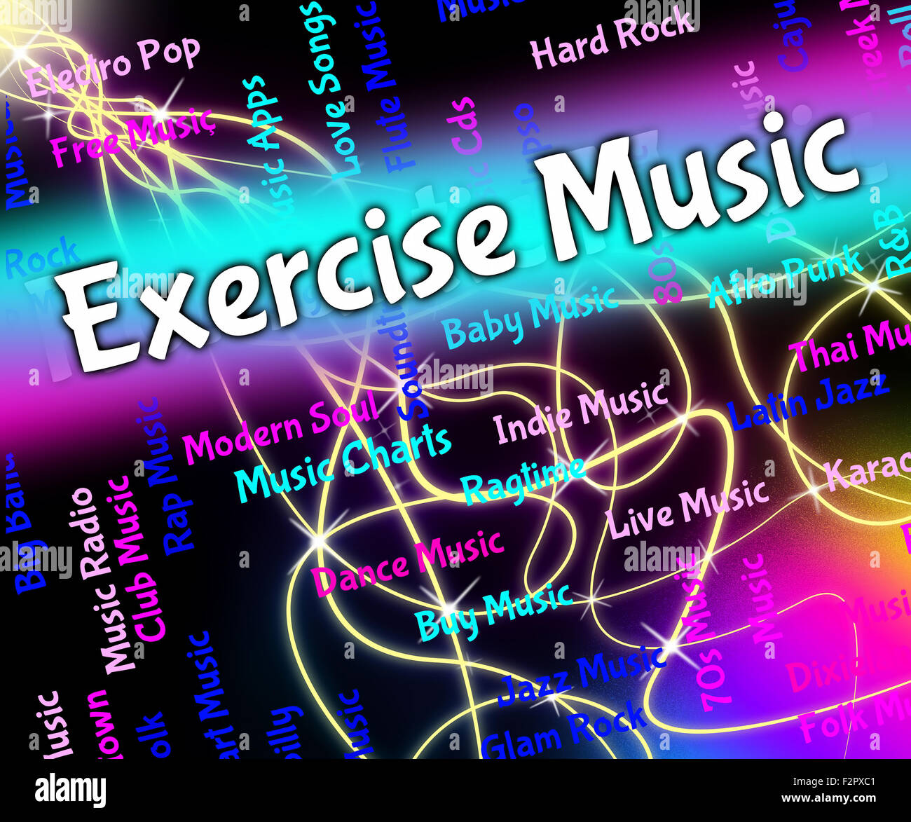 Exercise Music Representing Sound Track And Melodies Stock Photo Alamy
