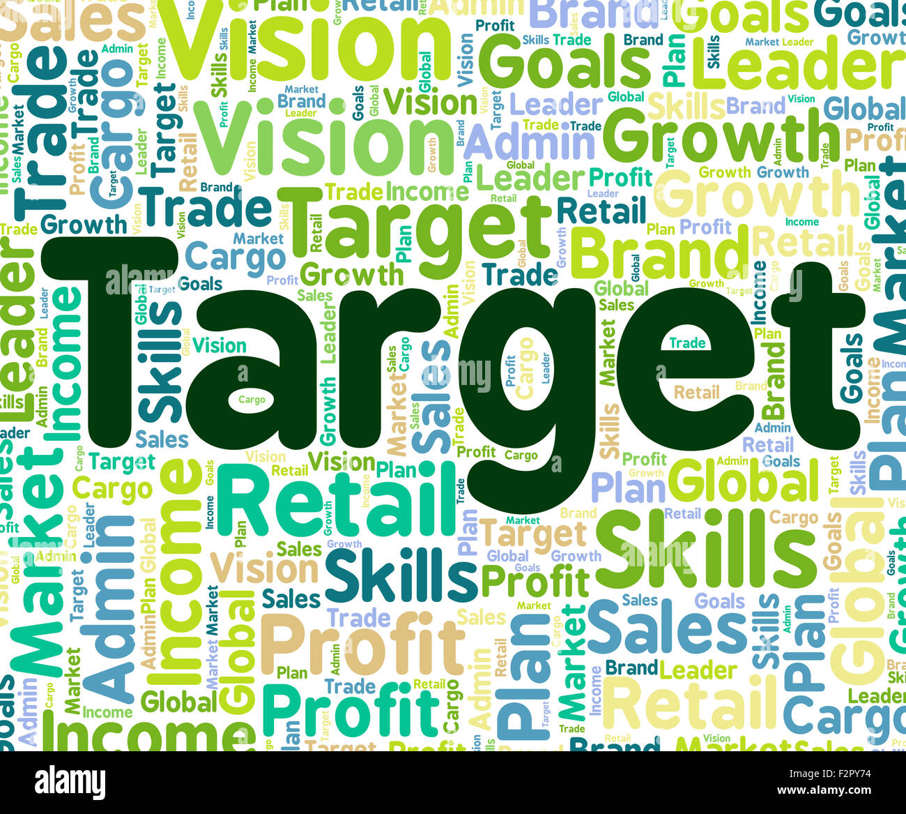 Target Word Representing Desired Result And Words Stock Photo
