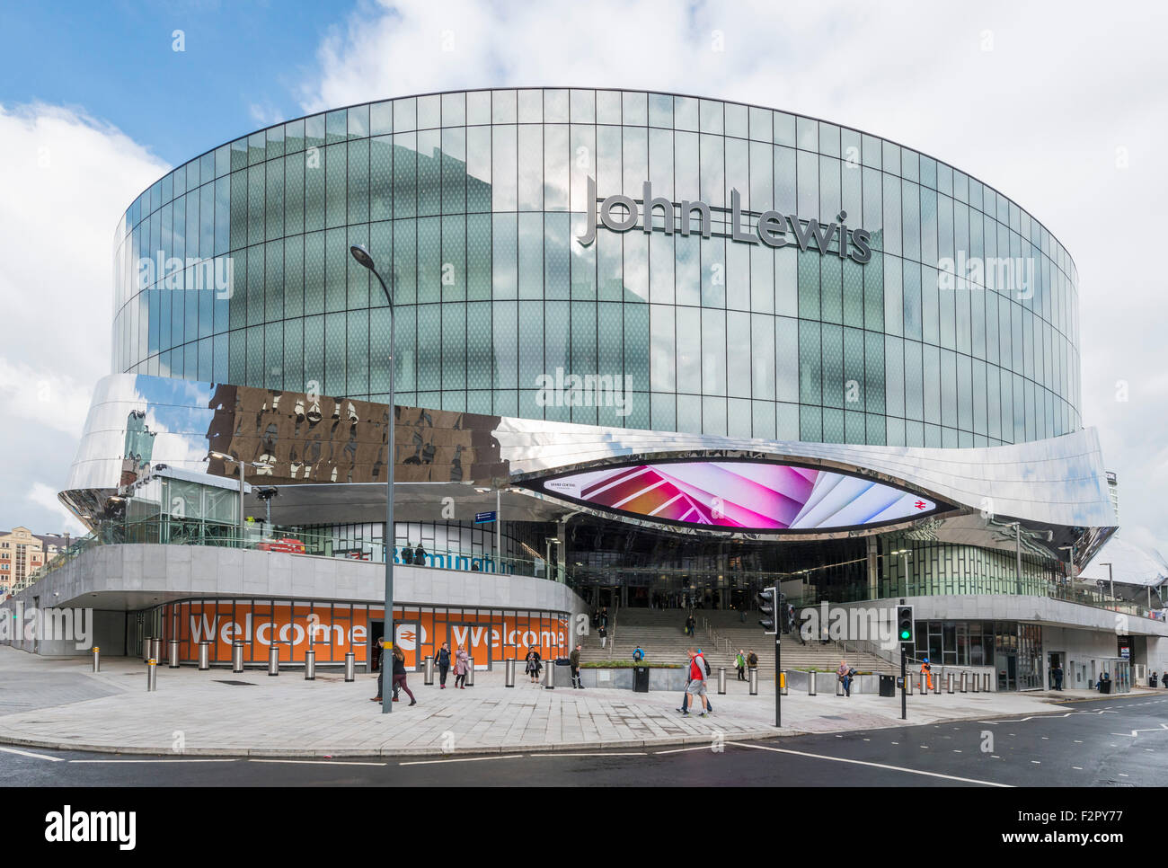 New Street Station in Birmingham, with John Lewis store above. Stock Photo