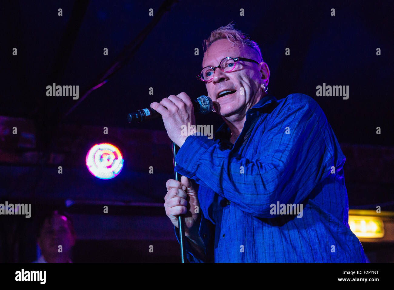 York, UK. 22nd September, 2015. John Lydon performs with Public Image Limited (PiL)Live at Fibbers York, UK, on September 22nd, 2015. Credit:  Daniel Easton/Alamy Live News Stock Photo