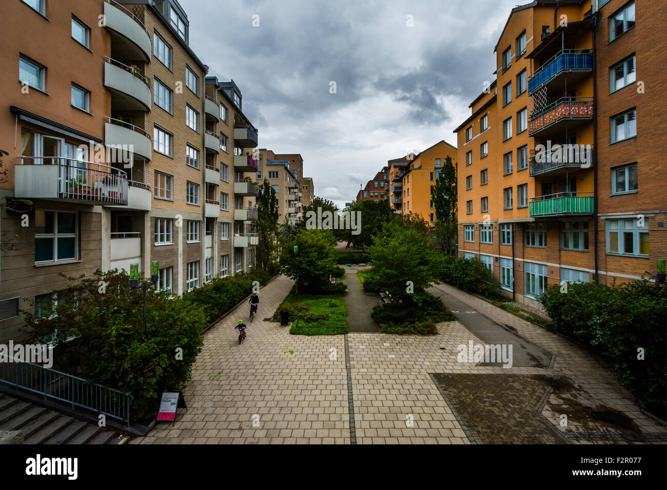View of Sodermalmsallen, in Sodermalm, Stockholm, Sweden. Stock Photo