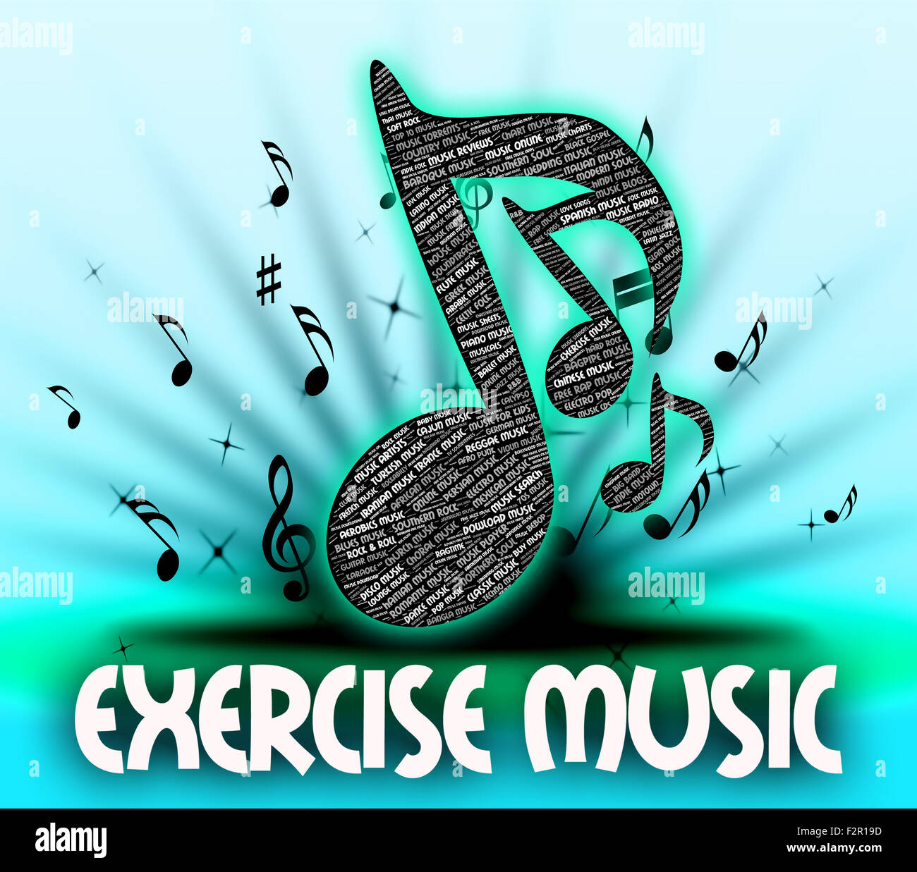 Exercise Music Representing Sound Track And Train Stock Photo Alamy