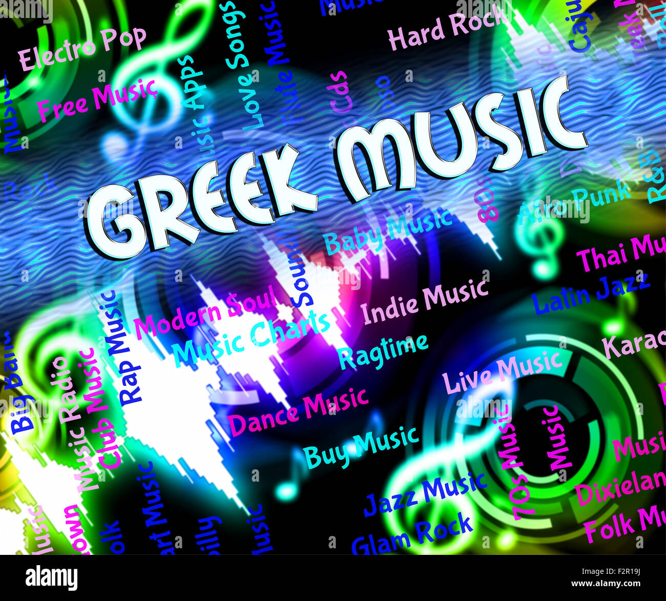 Greek Music Showing Sound Track And Melodies Stock Photo - Alamy 